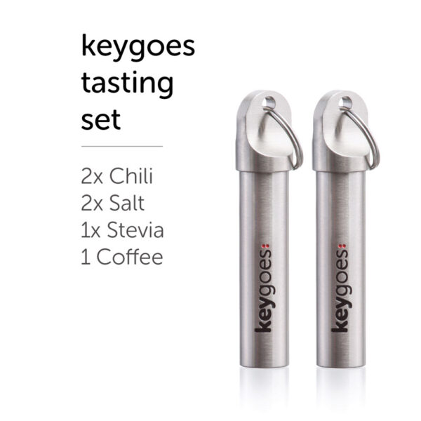 Keygoes Chilli Portachiavi Portafortuna Con Peperoncino In Polvere - Acciarino E Paracord Inclusi - Regalo Originale Uomo